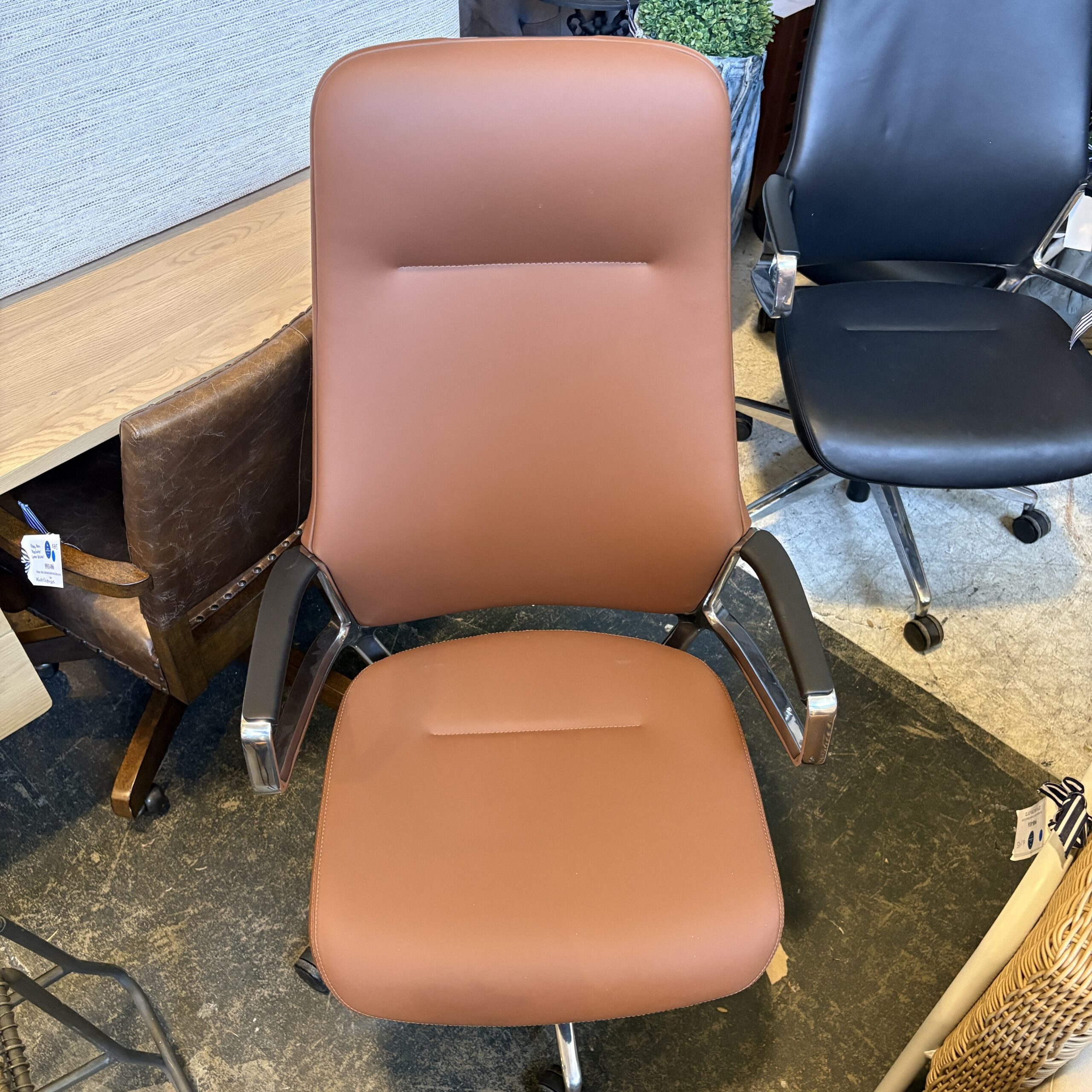 ICON L2 Brown Leather Office Chair - Coast Consignment