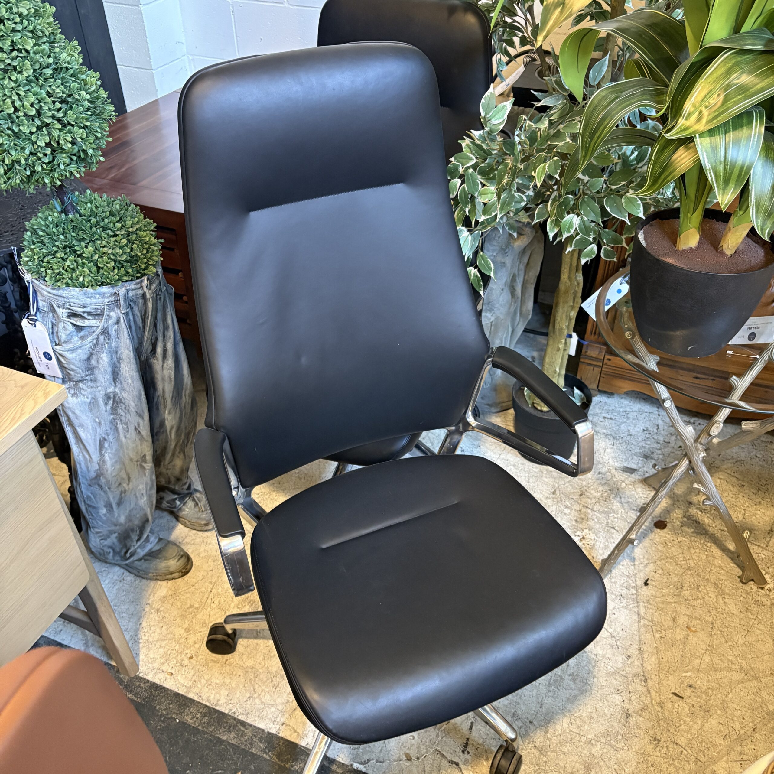 ICON L2 Executive Black Leather Office Chair - Coast Consignment