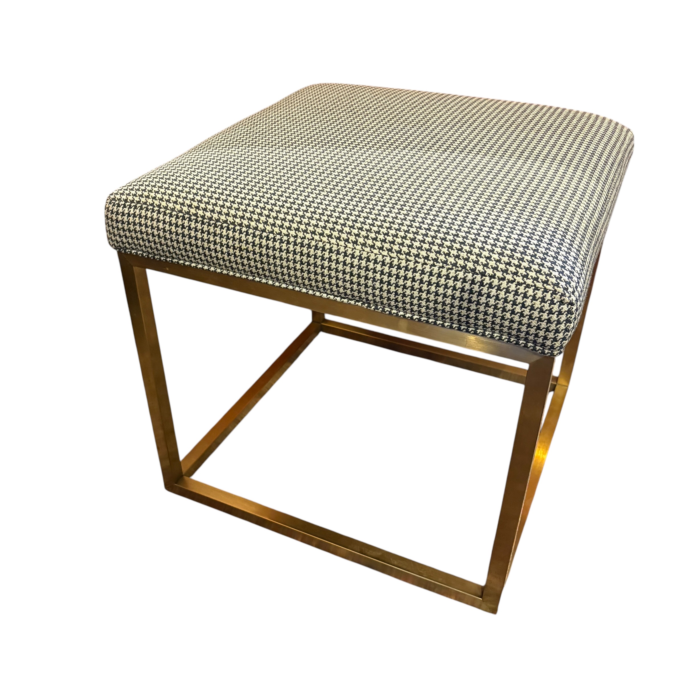 Houndstooth Ottoman - Coast Consignment - image 1