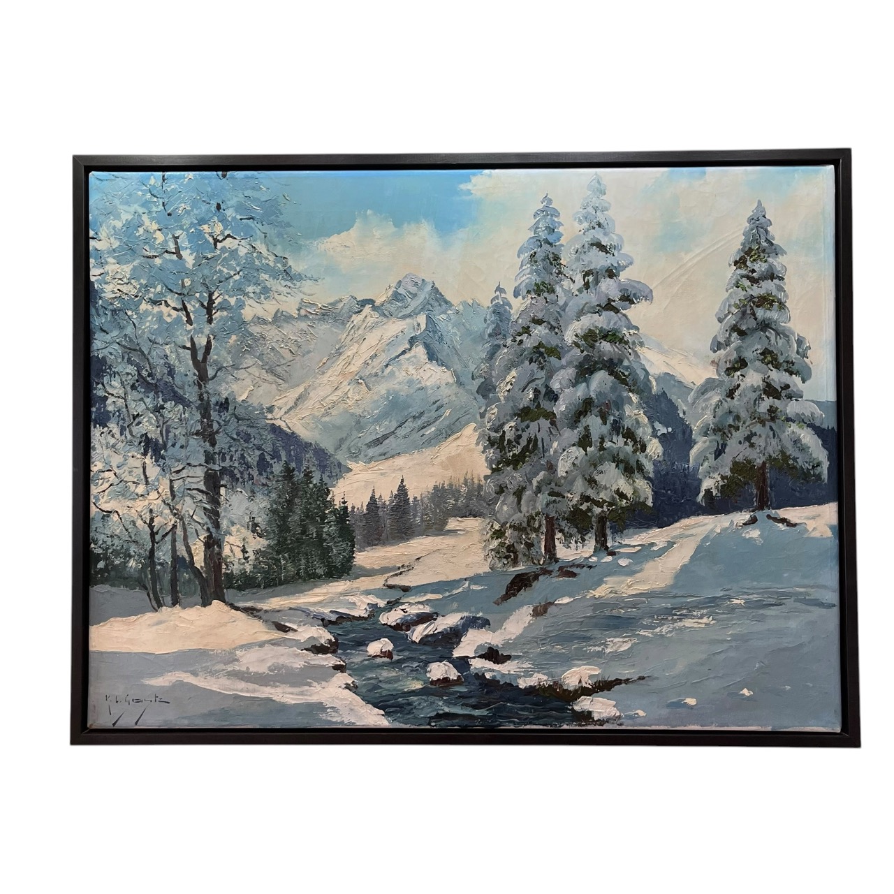 Winter Scene by Karl Gentz - Coast Consignment