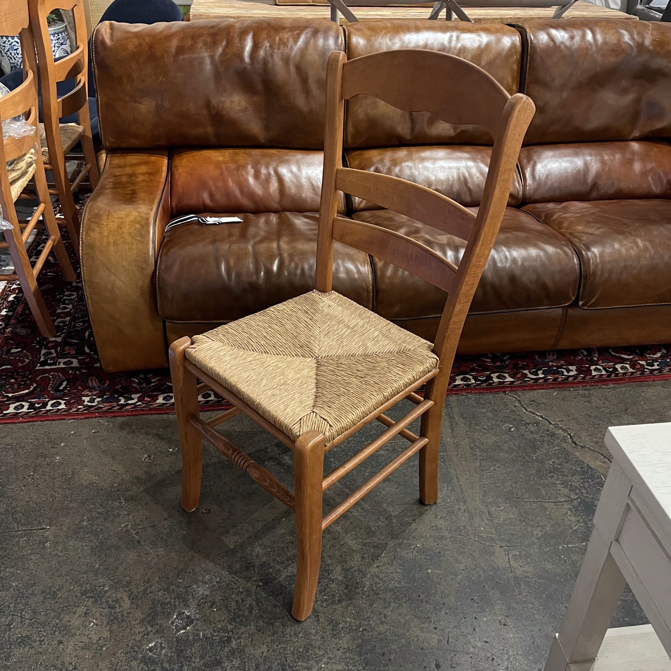 Set of 6 Rushseat Provencal Dining Chairs - Coast Consignment