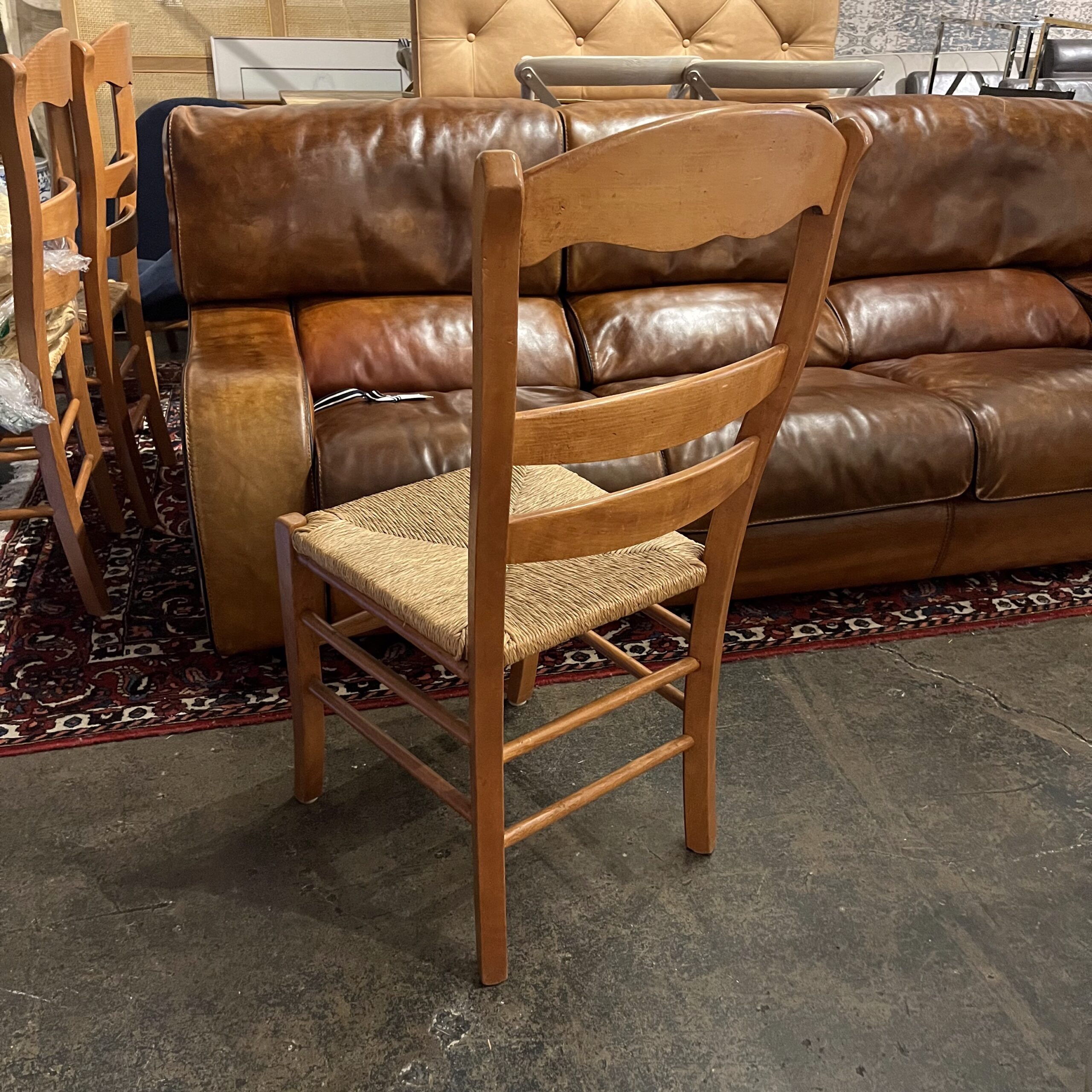 Set of 6 Rushseat Provencal Dining Chairs - Coast Consignment