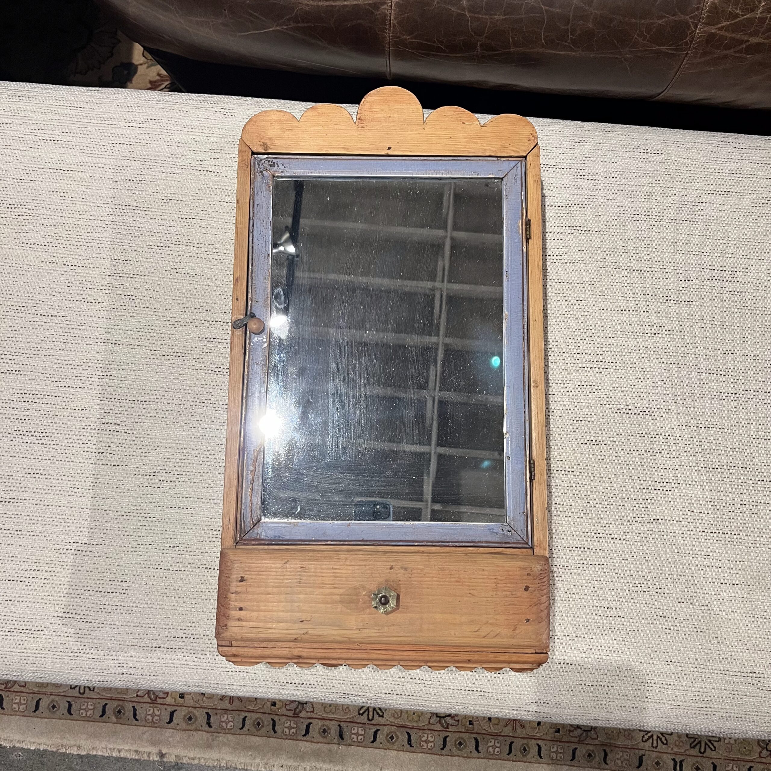Antique English Pine Medicine Cabinet - Coast Consignment