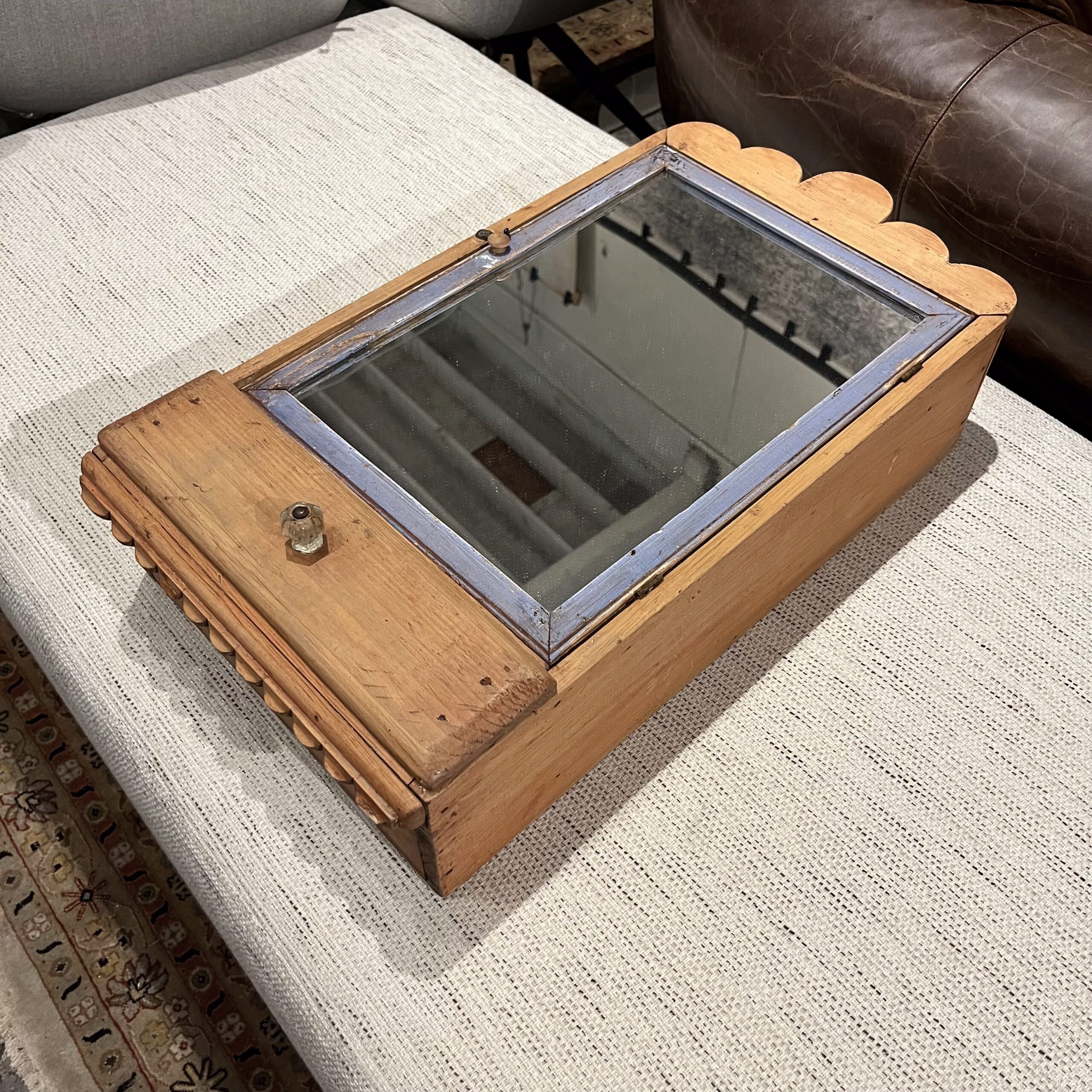 Antique English Pine Medicine Cabinet - Coast Consignment