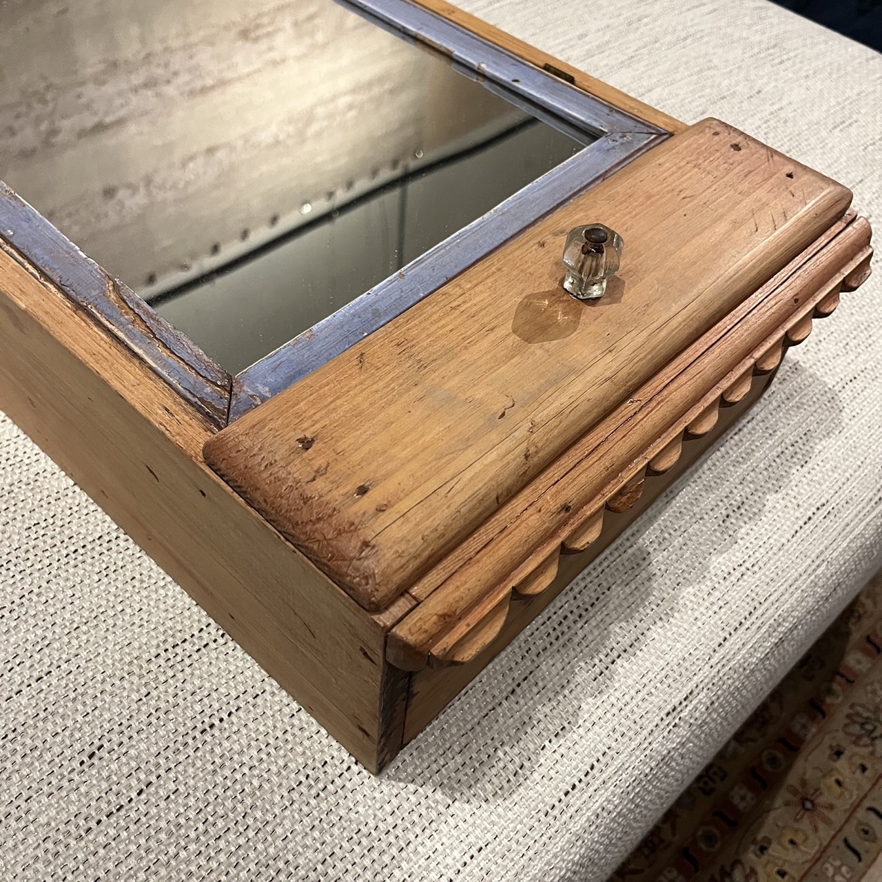 Antique English Pine Medicine Cabinet - Coast Consignment