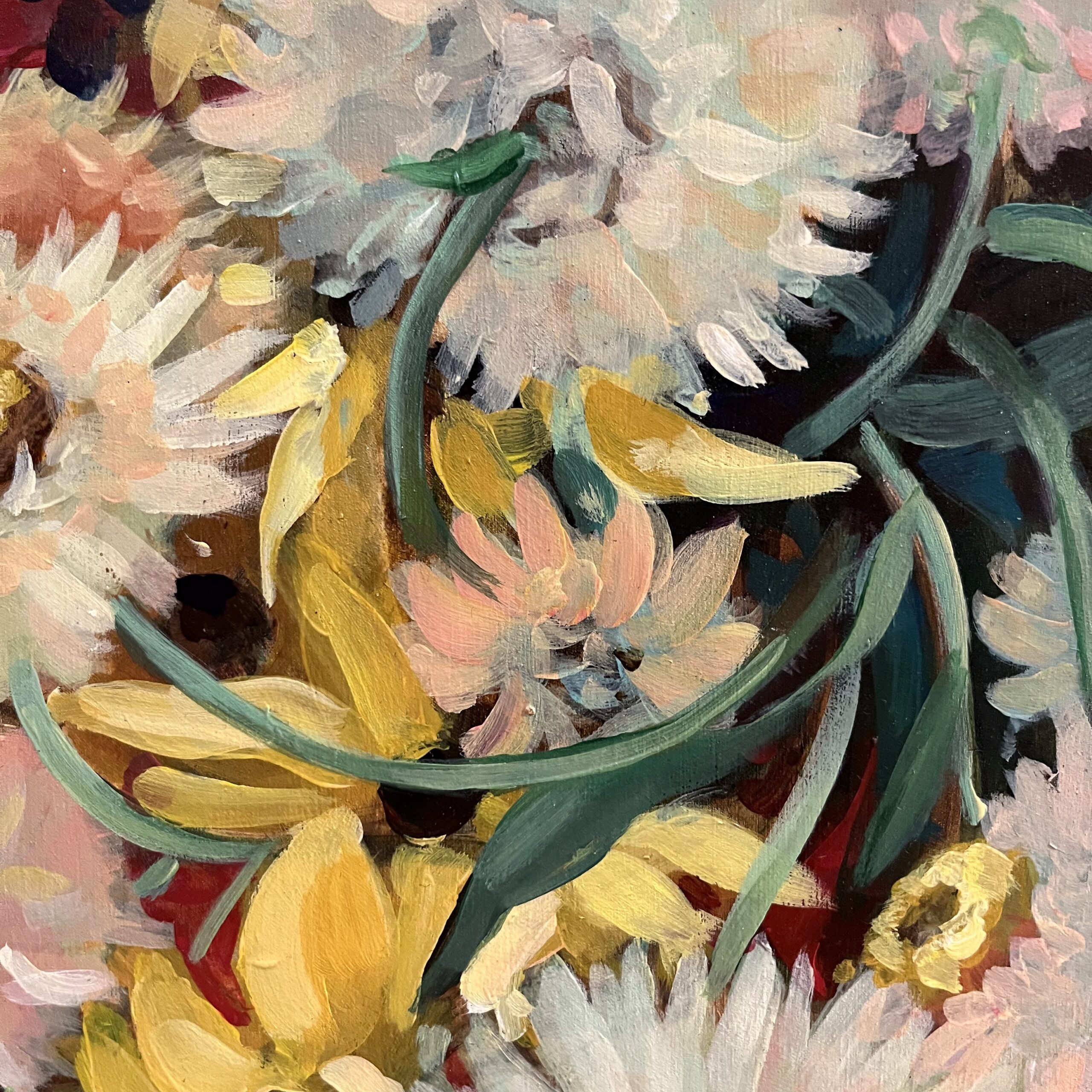 Joann Armour "Strawflowers on Carpet" Original Artwork - Coast Consignment