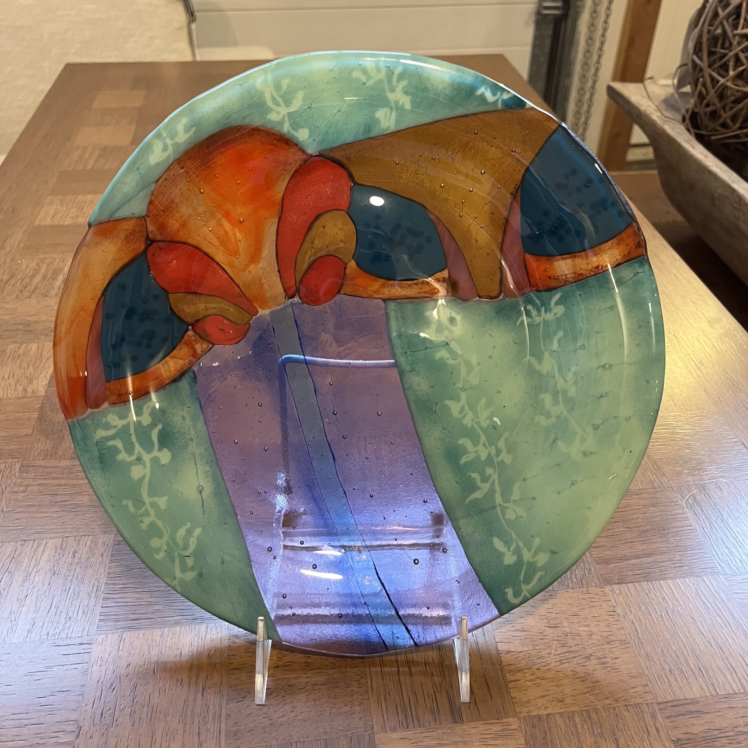 Decorative Art Glass Plate