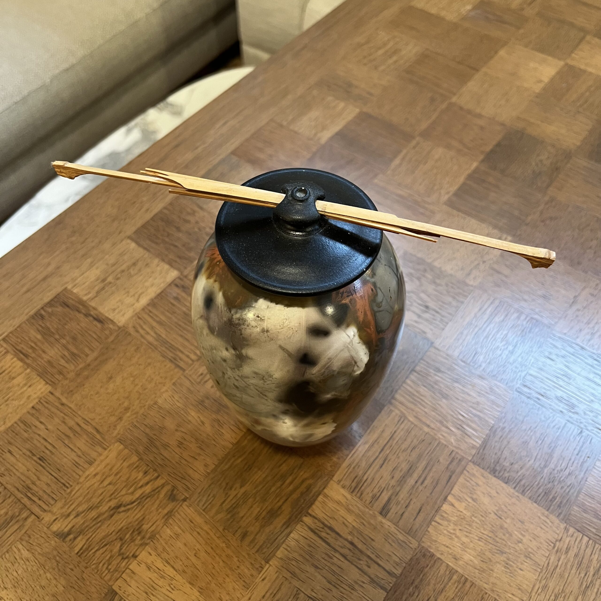 Raku Style Vase by Geoff Searle - Coast Consignment