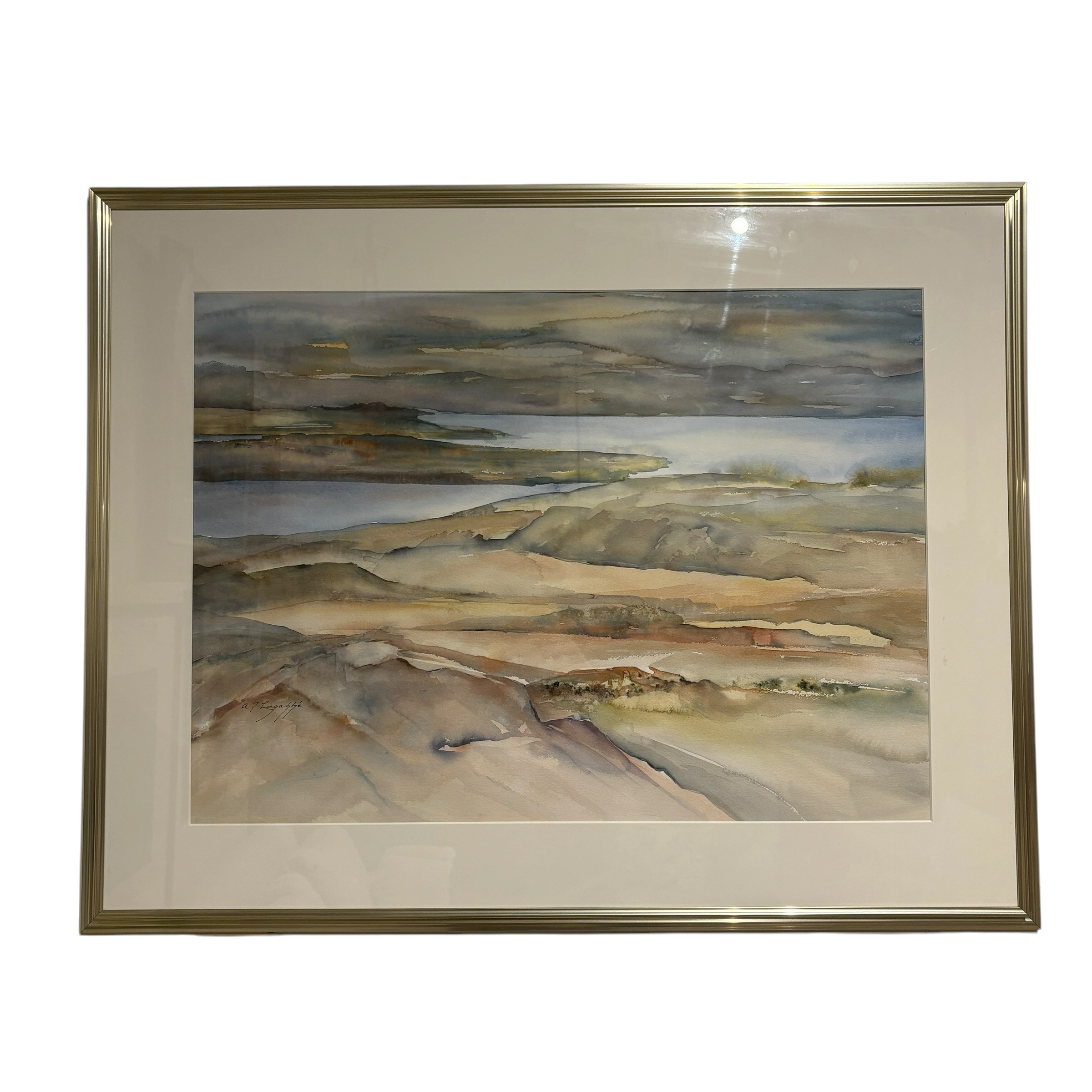 Original Watercolour by A.F Lagabbe - Coast Consignment - image 1