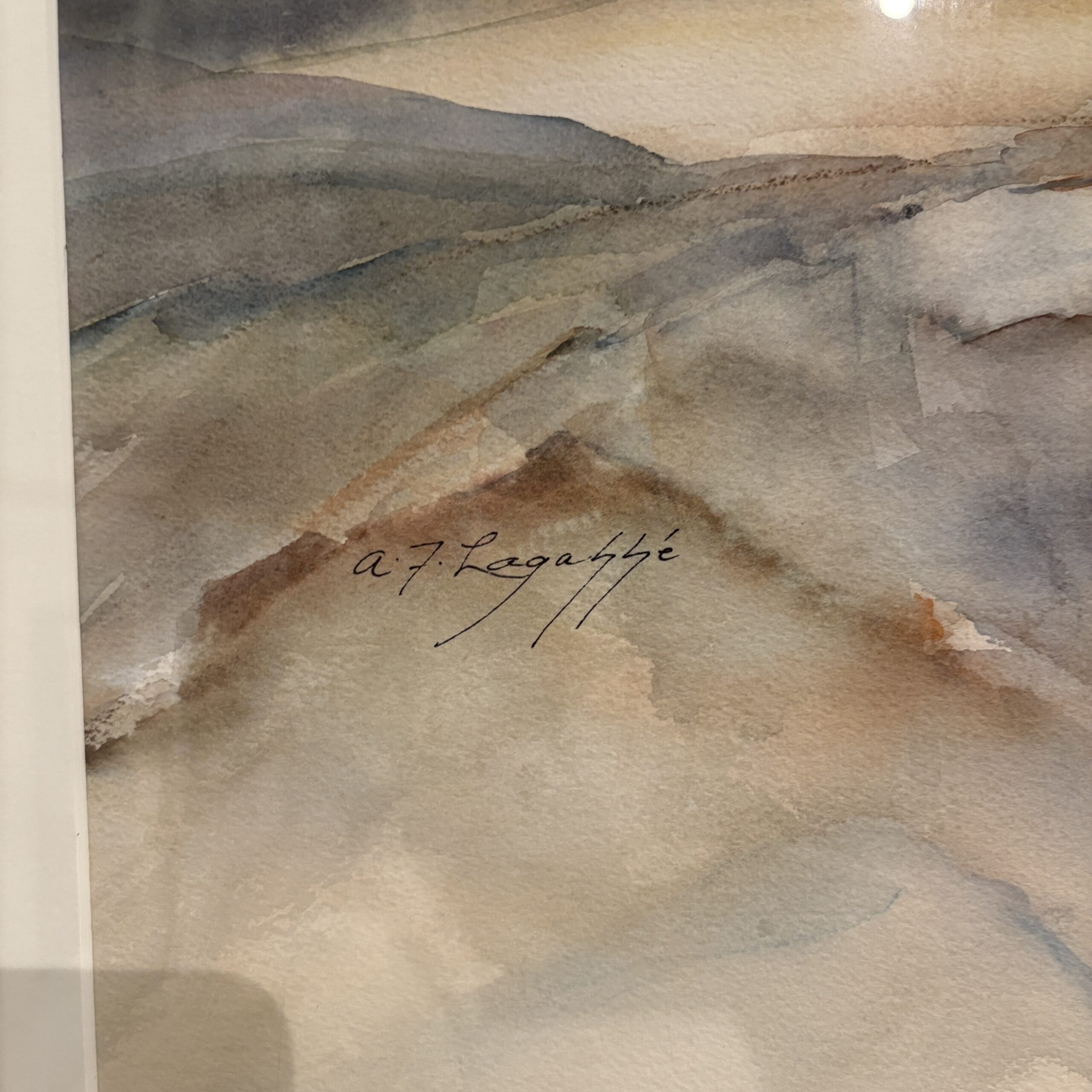 Original Watercolour by A.F Lagabbe - Coast Consignment