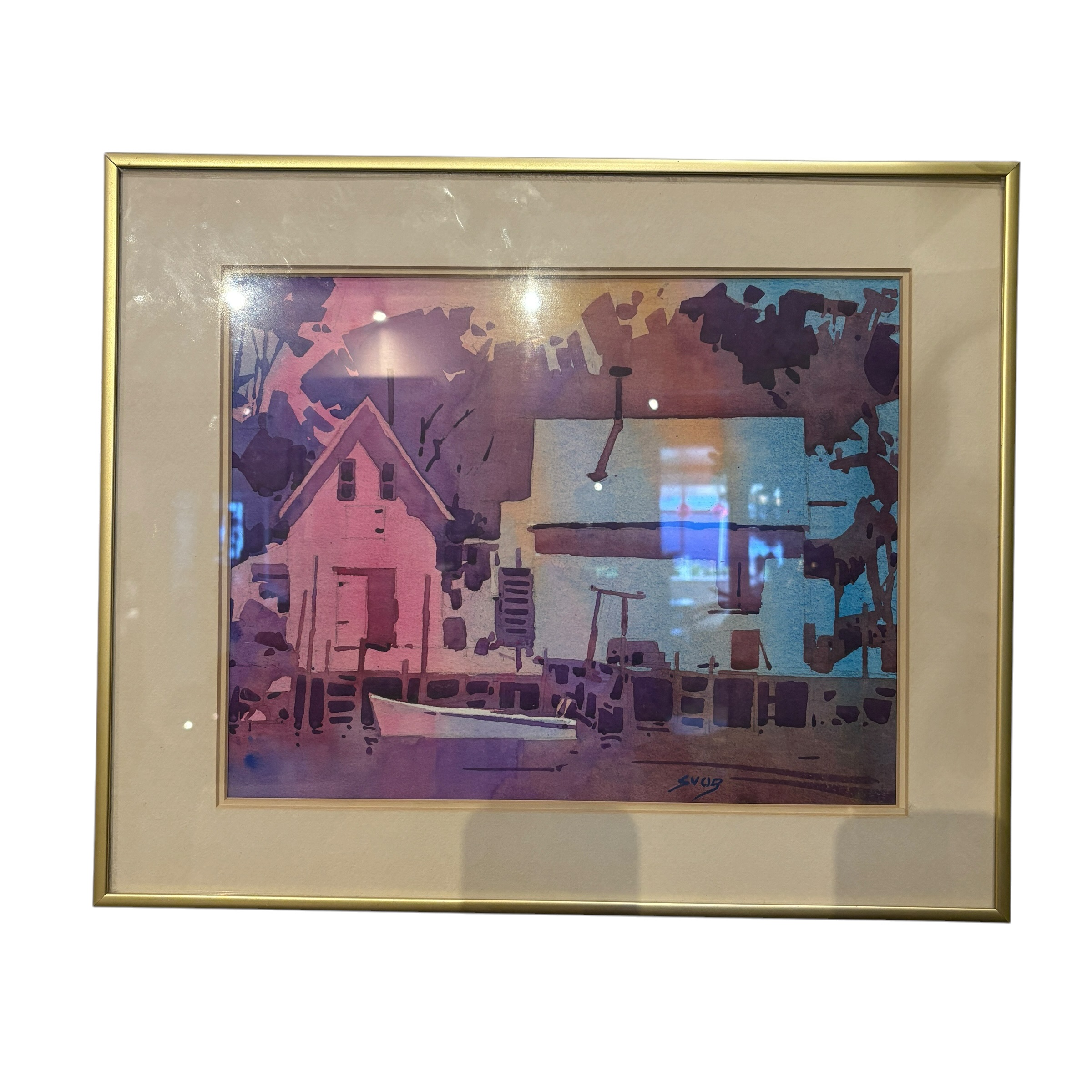 Mike Svob (b. 1955) Untitled Watercolour of House - Coast Consignment - image 1