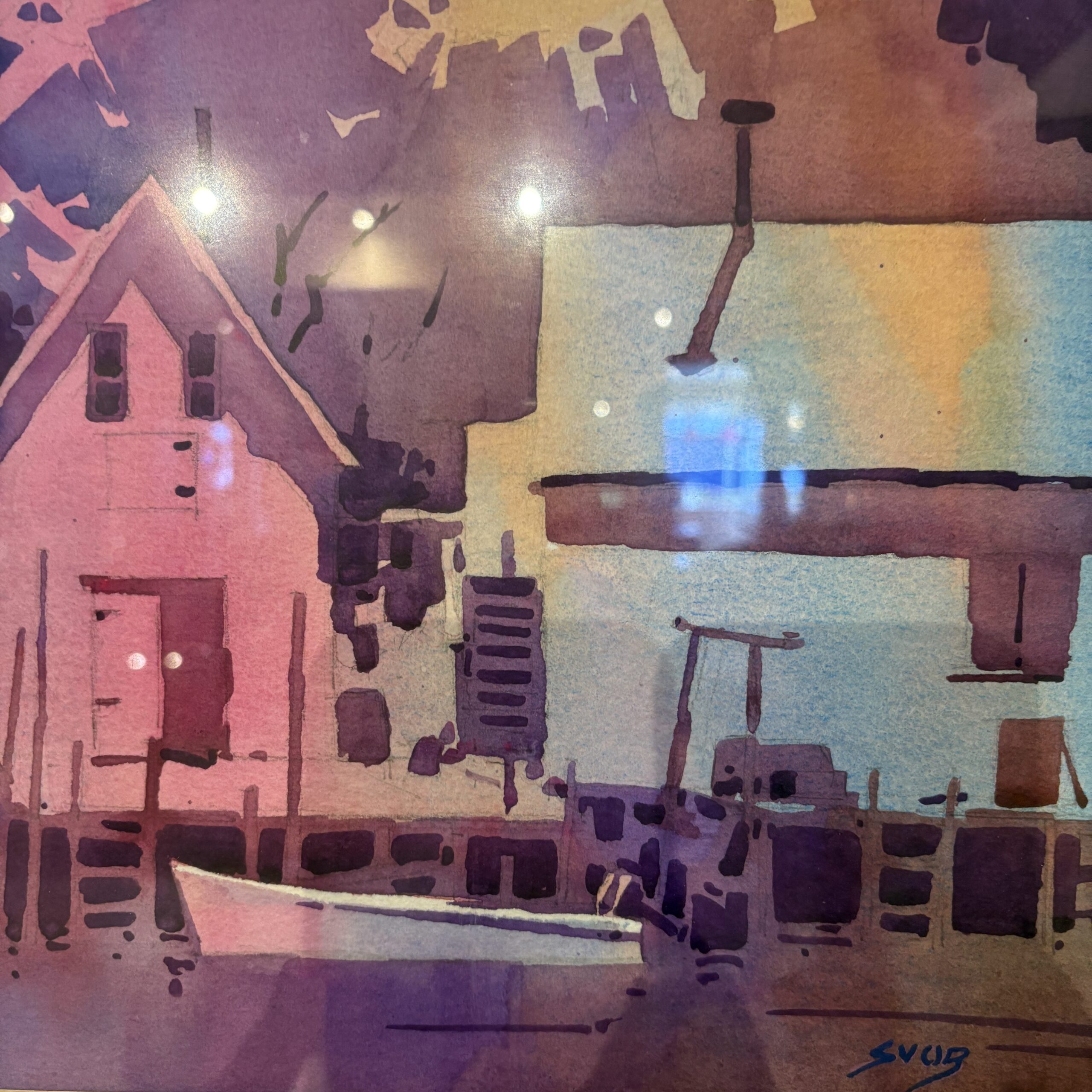 Mike Svob (b. 1955) Untitled Watercolour of House - Coast Consignment