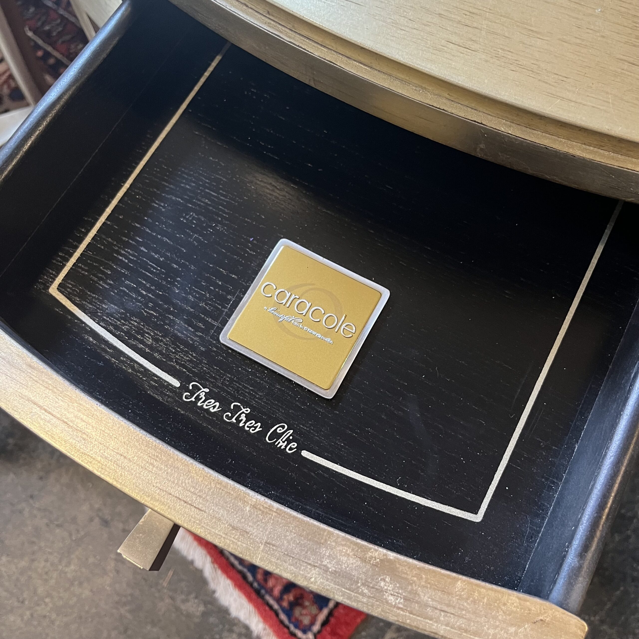 Pair of Caracole “Tres, Tres Chic” Side Tables - Coast Consignment