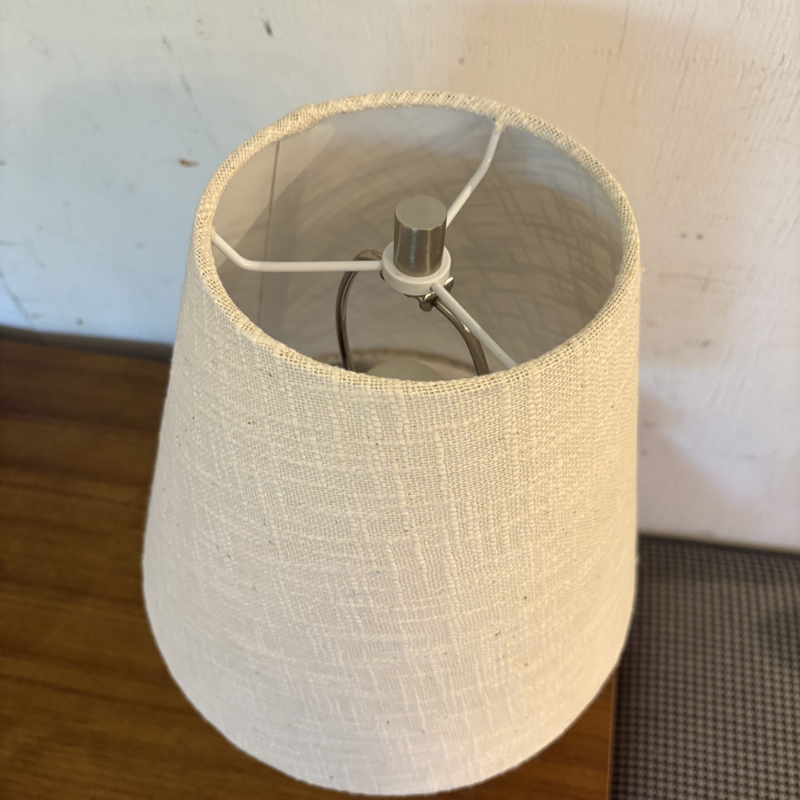Modern White Ceramic Lamp - Coast Consignment