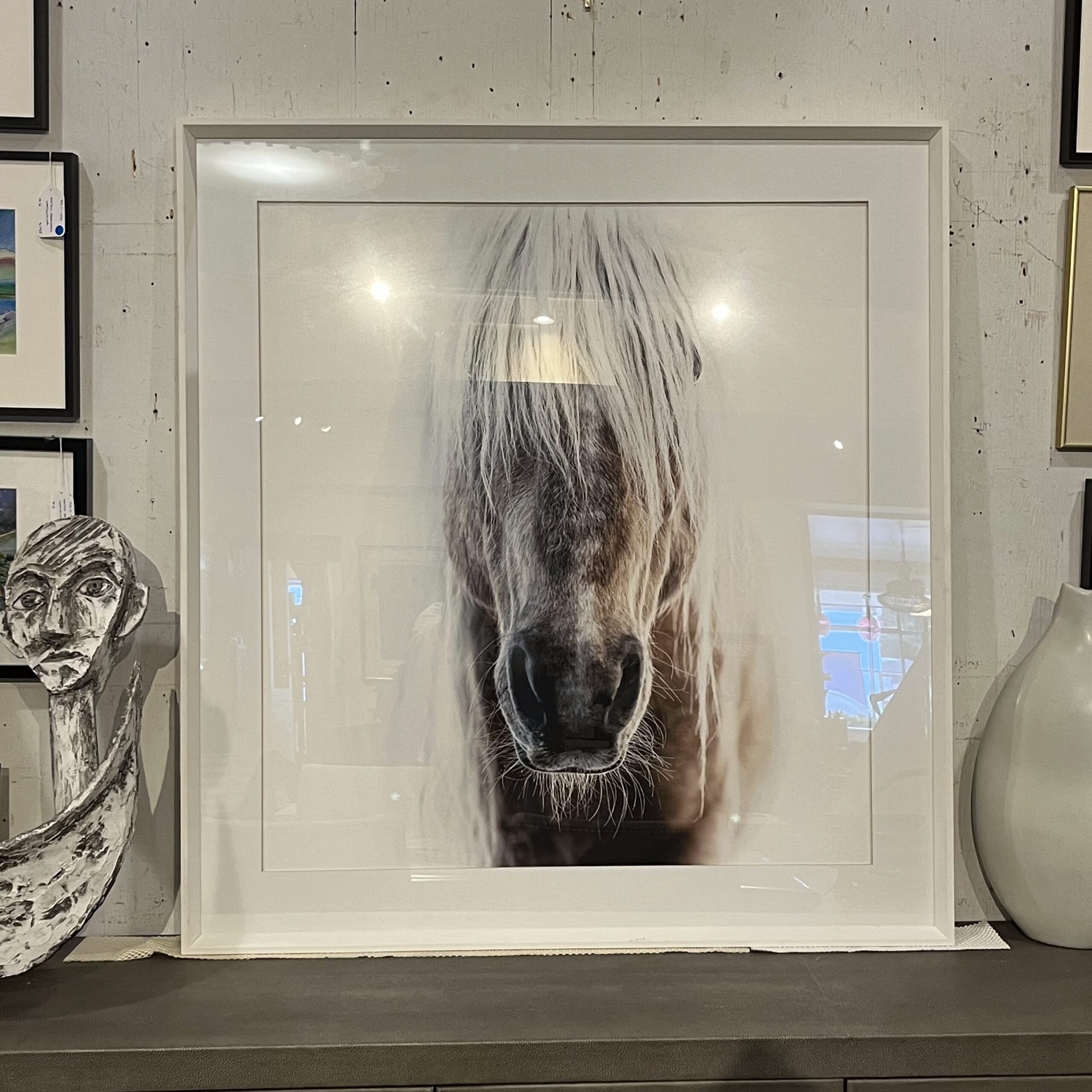 Square Framed Photo of Horse - Coast Consignment