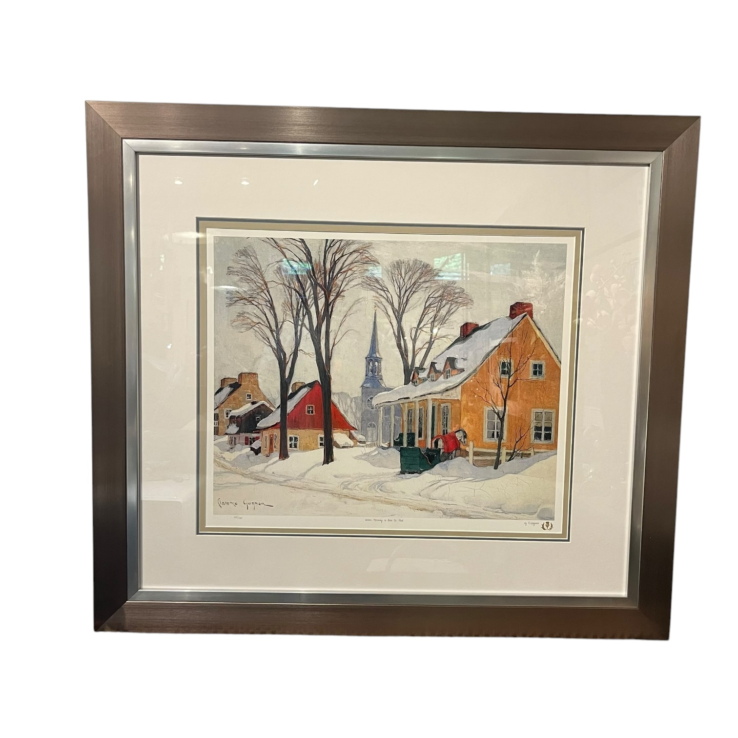 Clarence Gagnon (1881-1942) "Winter Morning in Baie St. Paul" Print - Coast Consignment - image 1