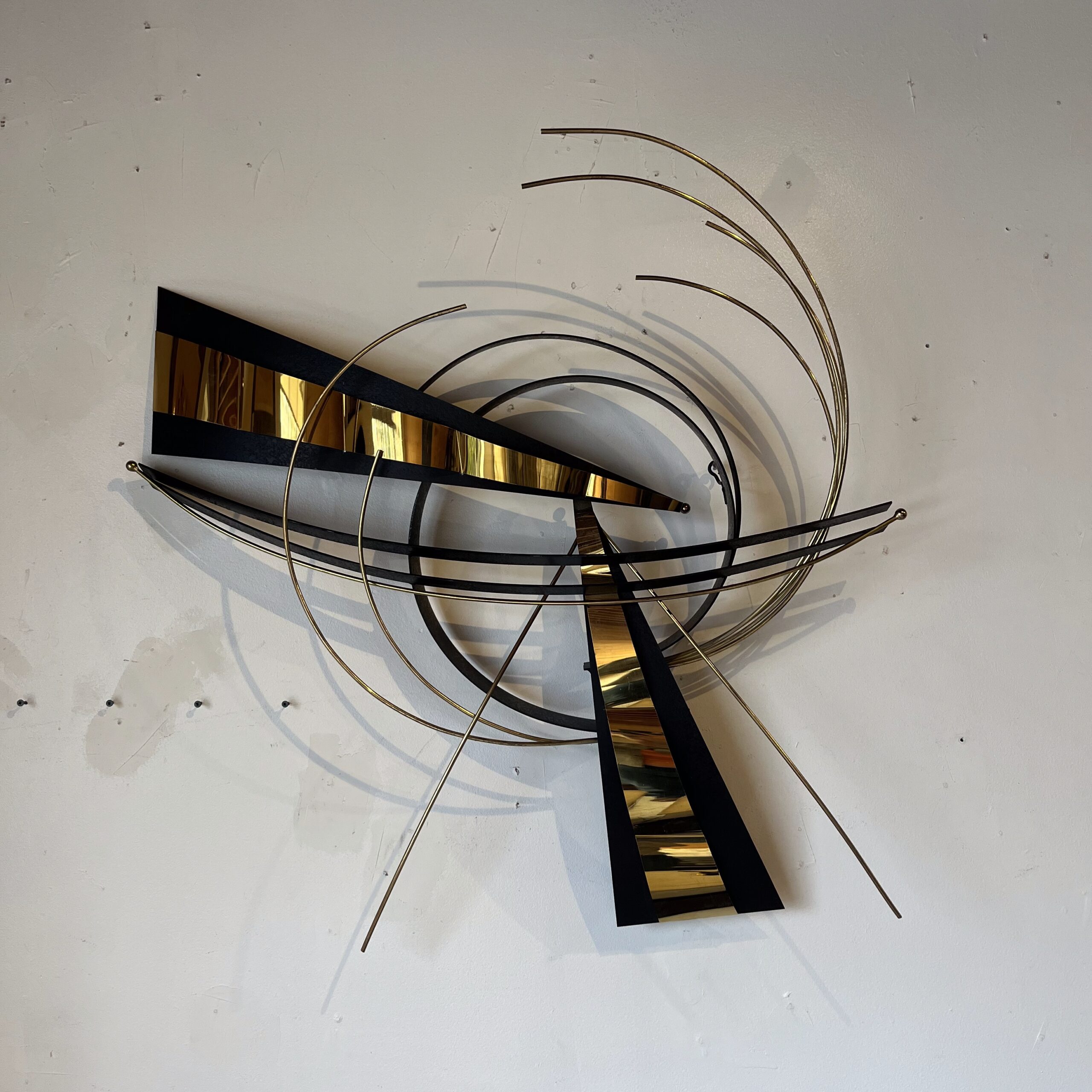 Mid-Century Modern Abstract Metal Wall Sculpture - Coast Consignment