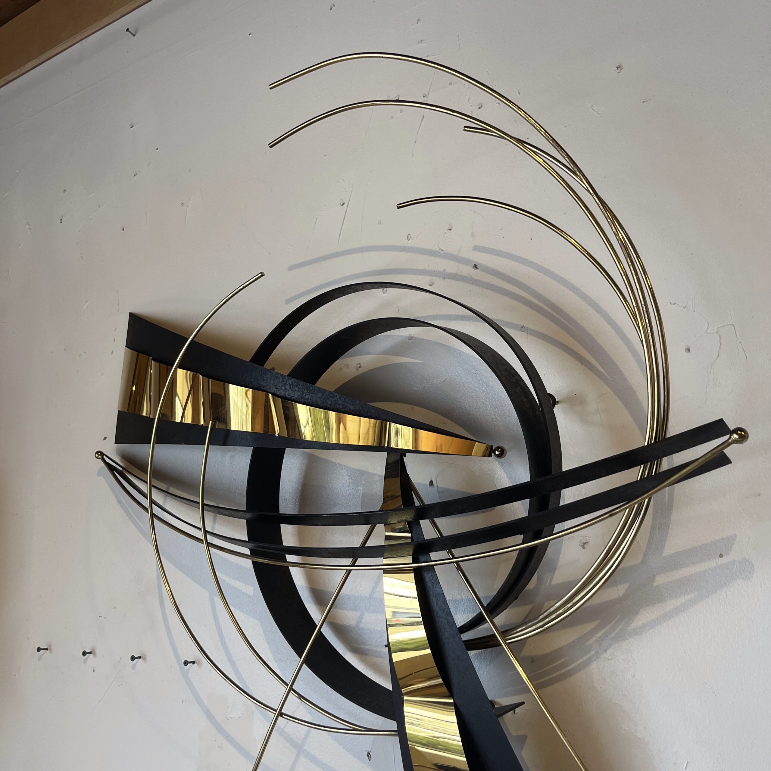 Mid-Century Modern Abstract Metal Wall Sculpture - Coast Consignment