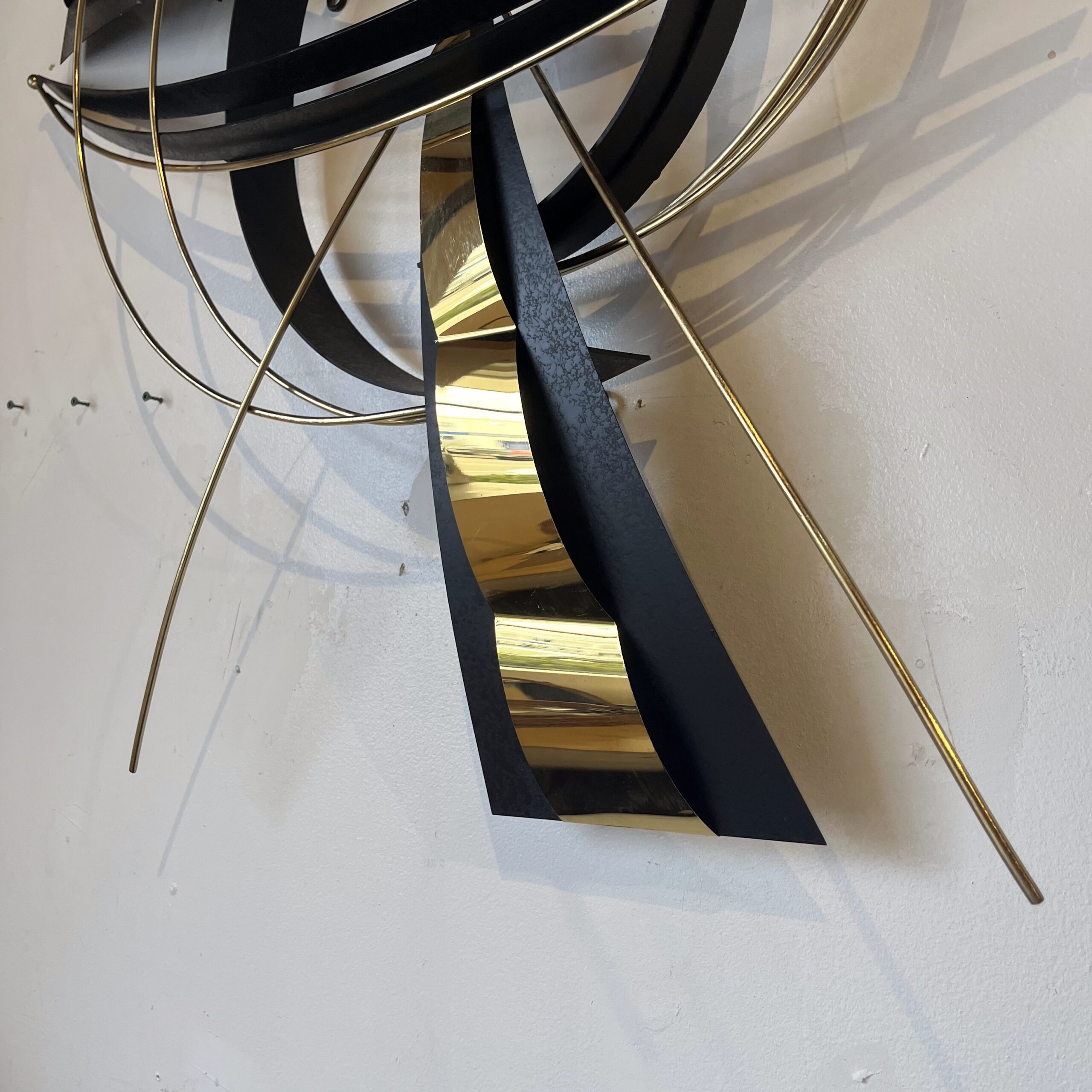 Mid-Century Modern Abstract Metal Wall Sculpture - Coast Consignment