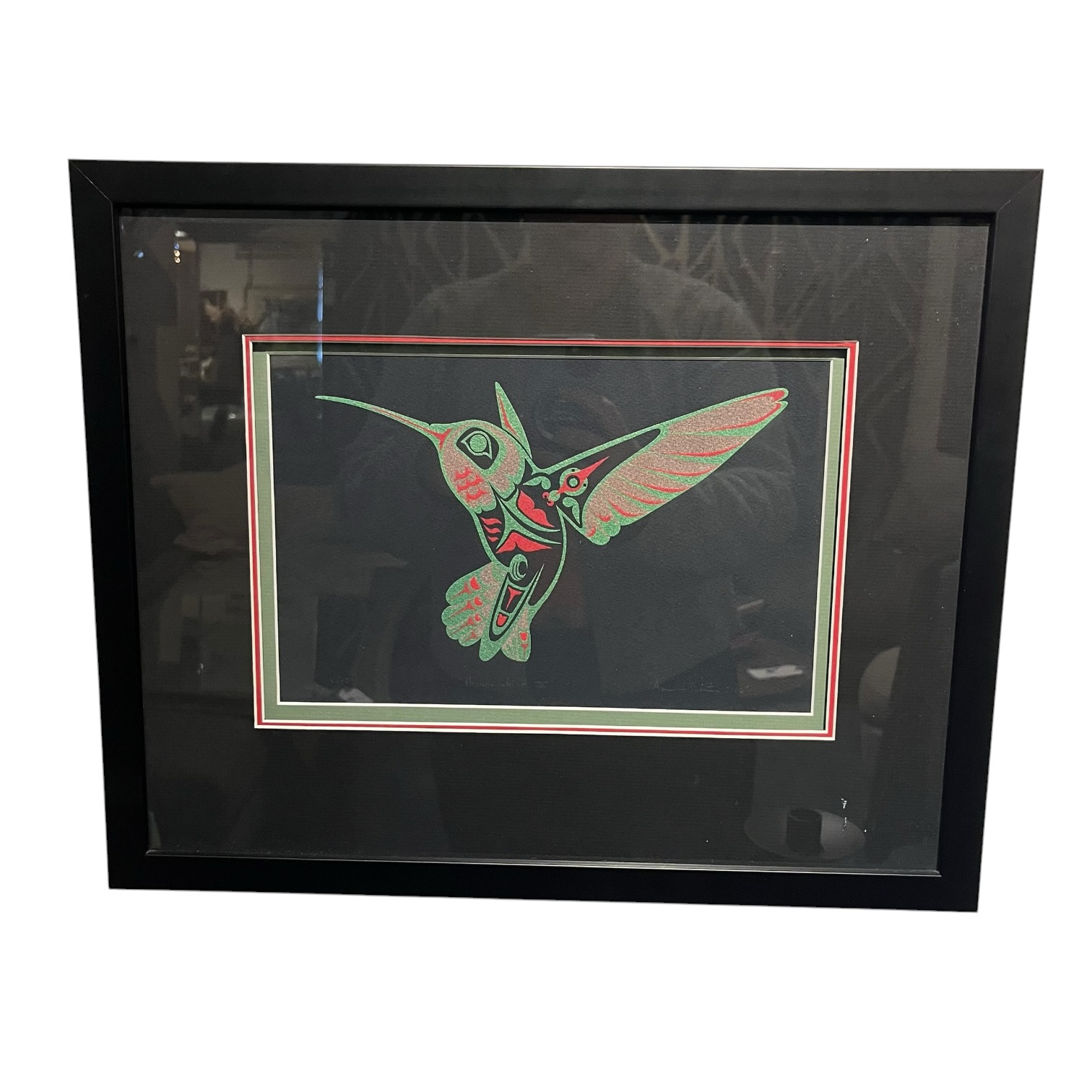 April White "Hummingbird III" Hand-Pulled Serigraph Print - Coast Consignment - image 1