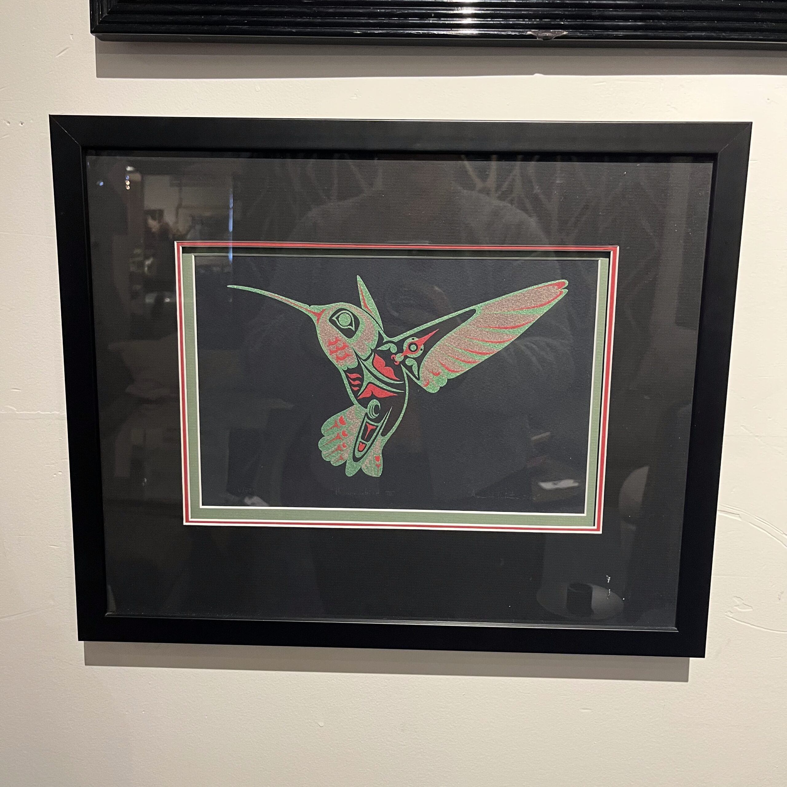 April White "Hummingbird III" Hand-Pulled Serigraph Print - Coast Consignment