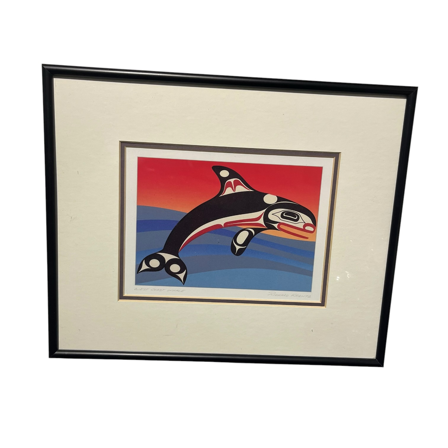 Richard Krentz (1945-2014) "West Coast Whale" Print - Coast Consignment - image 1
