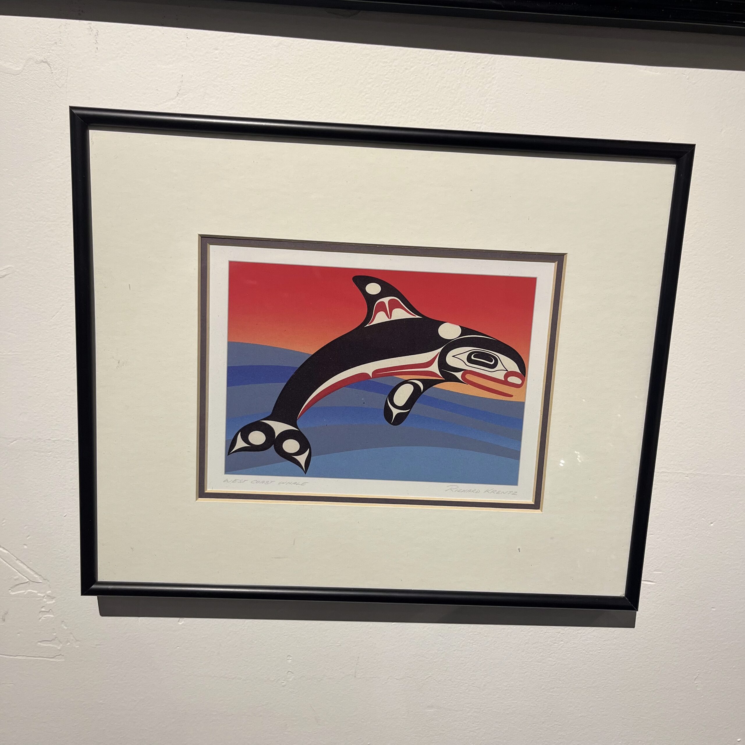 Richard Krentz (1945-2014) "West Coast Whale" Print - Coast Consignment