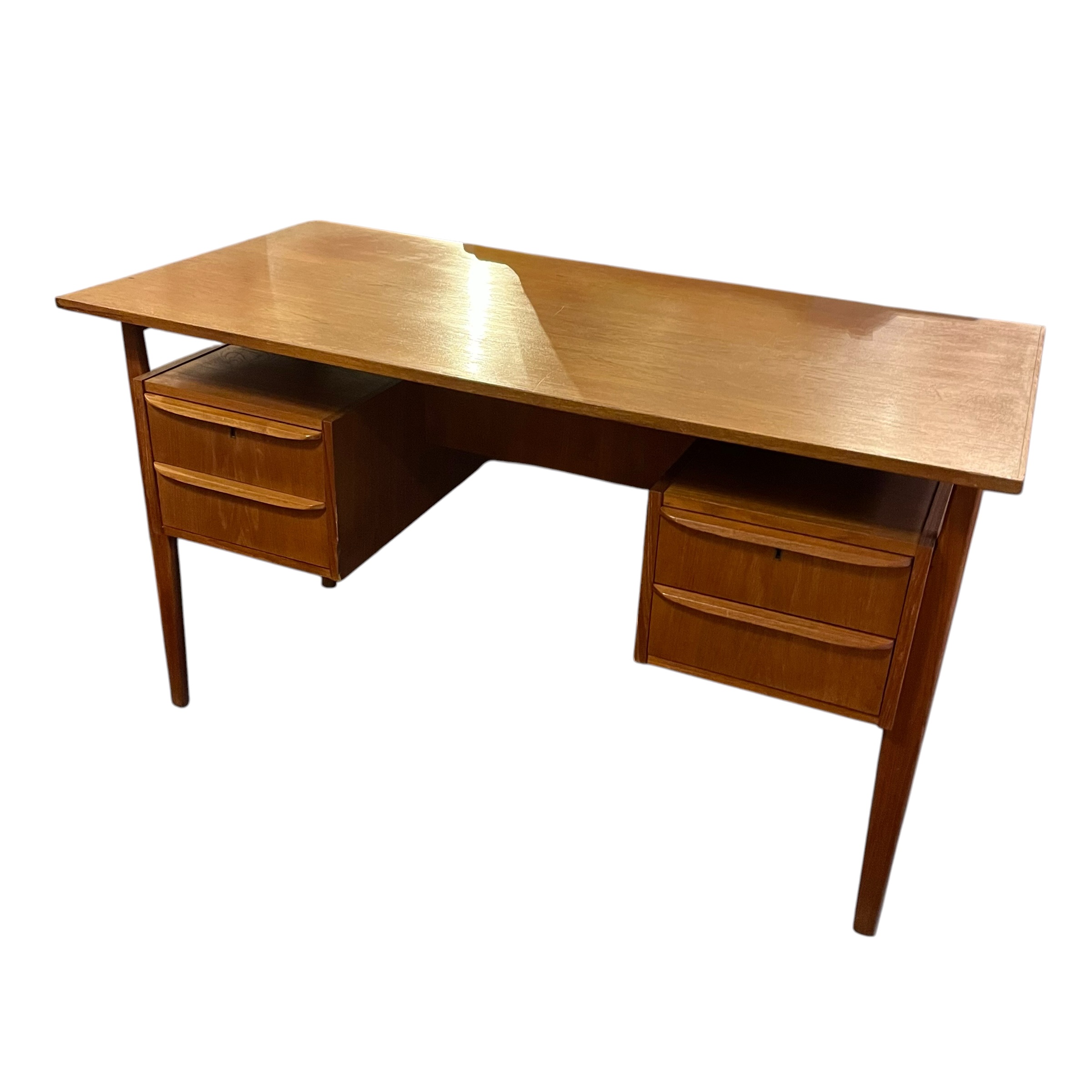 Vintage MCM Danish Teak Desk by Gunnar Nielsen Tibergaard - Coast Consignment - image 1