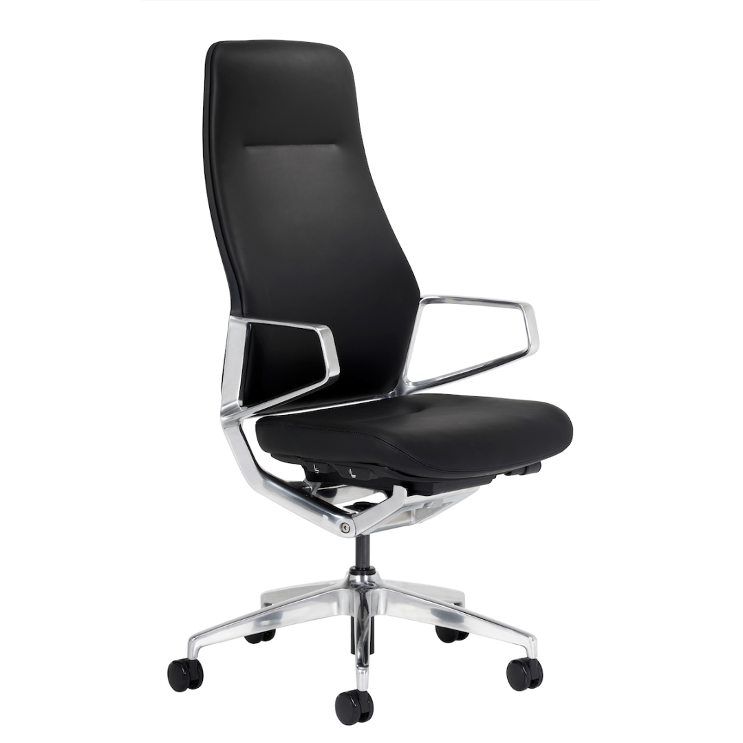 ICON L2 Executive Black Leather Office Chair - Coast Consignment - image 1