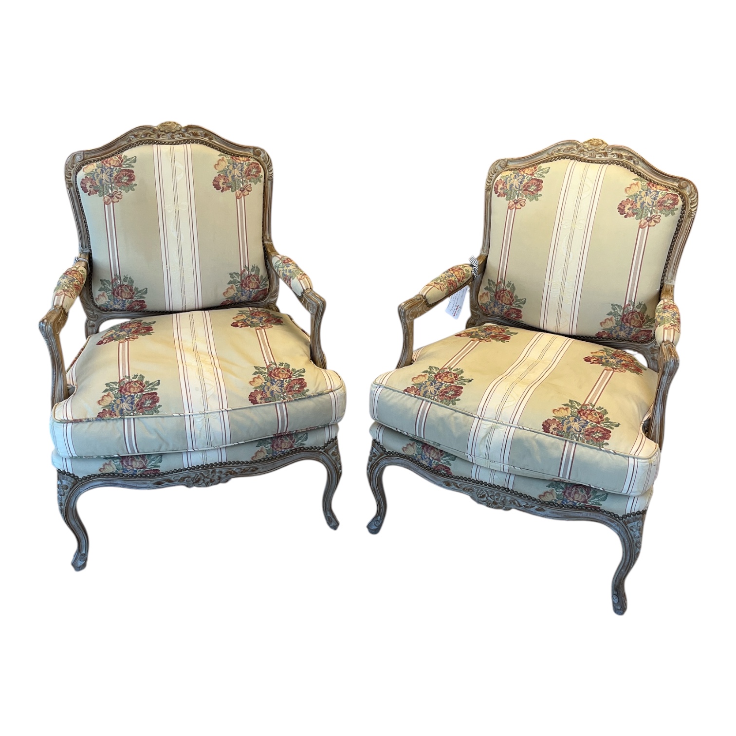 Louis XVI Bergere Chairs - Coast Consignment - image 1