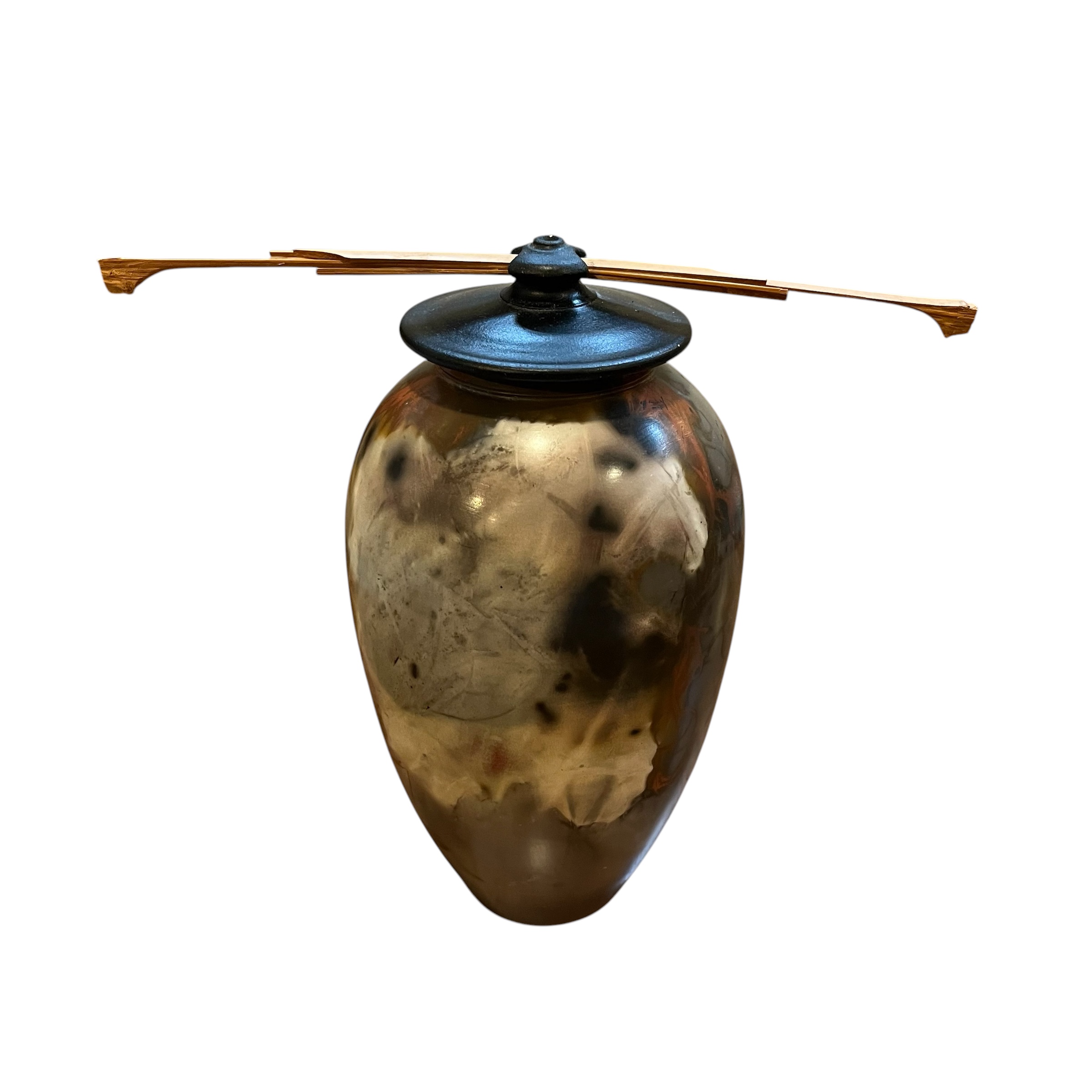Raku Style Vase by Geoff Searle - Coast Consignment - image 1