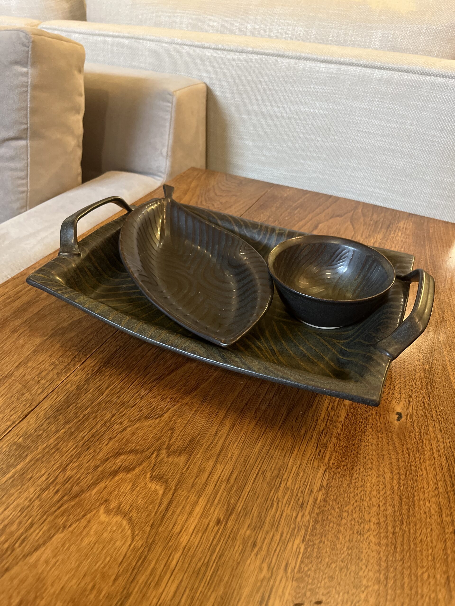 Set of 3 Matthew Freed Ceramic Pieces - Coast Consignment
