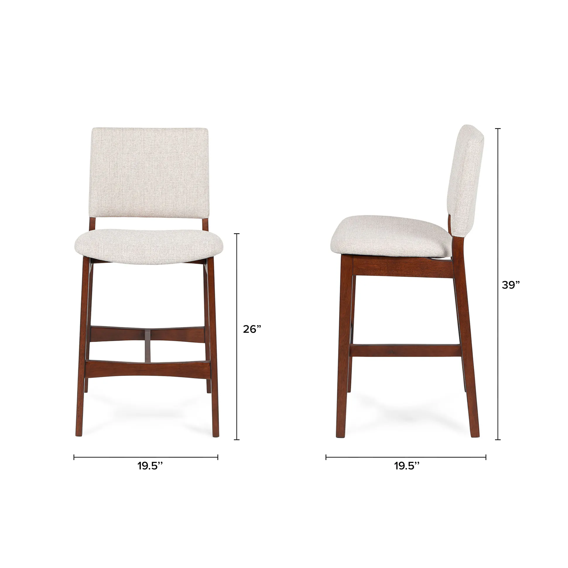 Pair of Article 'Nosh' Counter Stool - Coast Consignment